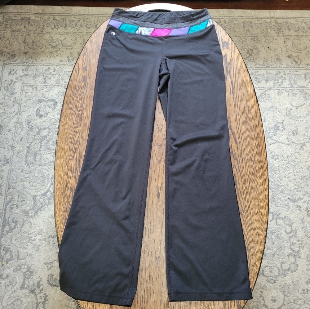 Ideology Black Active Wear Mid-rise Workout Yoga Pants Size Women's Medium
